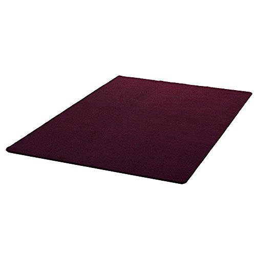 Hanse Home Nasty Teppich – Wohnzimmerteppich Flauschiger Kurzflor Einfarbig Unifarben für Esszimmer, Wohnzimmer, Kinderzimmer, Flur, Schlafzimmer, Küche – Uni Brombeere, 200x200cm von Hanse Home