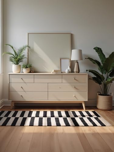Hanse Home Wollteppich Donna - Natur Wohnzimmerteppich - Handgewebt & Natürlich - Streifen Design Wolle Modern für Wohnzimmer, Schlafzimmer, Esszimmer, Flur - Schwarz Natur Weiß, 80x150cm Hanse Home Wollteppich Donna - Natur Wohnzimmerteppich - Handgewebt & Natürlich - Streifen Design Wolle Modern für Wohnzimmer, Schlafzimmer, Esszimmer, Flur - Schwarz Natur Weiß, 80x150cm von Hanse Home