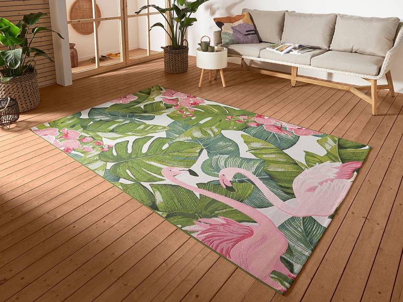 In-/Outdoor Teppich Tropical Flamingo von Hanse Home