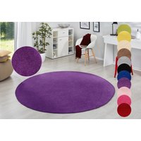 HANSE Home Teppich "Fancy", rund, 7 mm Höhe, Kurzflor, Weich, Einfarbig, Wohnzimmer, Schlafzimmer, Esszimmer von Hanse Home