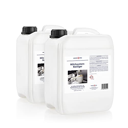 HANSE PRO Milchsystem-Reiniger, 2 x 5 Liter I Milch-Reiniger I Milchschaum-Reiniger I Reiniger für Milchaufschäumer, Kaffeevollautomaten Sahneautomaten von Hanse Pro