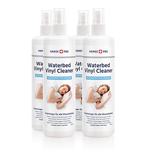 Hanse Pro Waterbed Vinyl Cleaner, 4 x 250 ml I Vinyl-Reiniger I Pflege-Reiniger I Wasserbetten-Pflege I Wasserbett-Zubehör von Hanse Pro