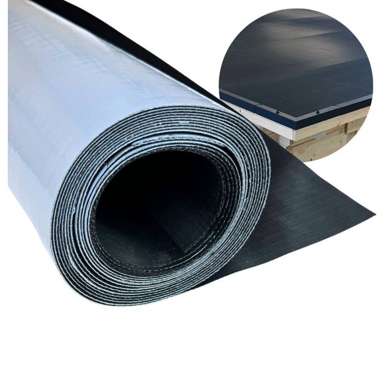Hanse Syntec Systems Dachbahn Dachfolie selbstklebendes EPDM "EasyStick"- 5m² Dachbahn, KSK, (1-St), selbstklebend, 100x500cm, schwarz von Hanse Syntec Systems