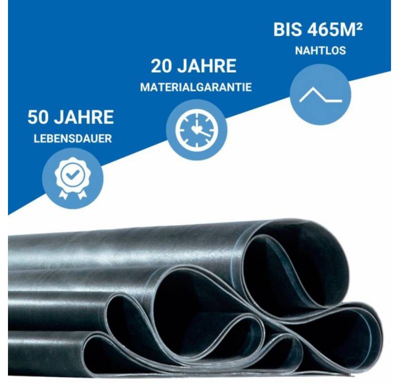 Hanse Syntec Systems Dachbahn EPDM Dachfolie 1,2mm, Maße frei wählbar von Hanse Syntec Systems