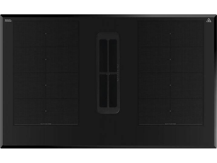 HANSEATIC Kochfeld mit Dunstabzug HDI4B9074SB , A++ (A+++-D), schwarz, B:79cm, Kochfelder, Platziere dein Kochgeschirr flexibel, dank Flex-Induktion von Hanseatic