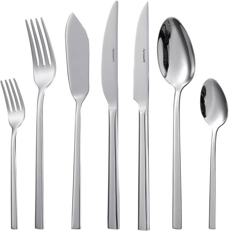 Hanseatic Besteck-Set SMART, glänzend (42-tlg), 6 Personen, Edelstahl 18/10, leichtes und minimalistisches Design von Hanseatic