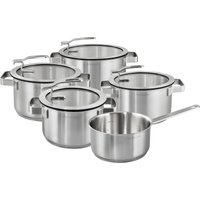 Hanseatic Topf-Set "STYLE" Set, Fleischtopf 1x 16 cm / 2x 20 cm / 1x 24 cm, Stielkasserolle 16 cm, 9 Stk. tlg. Edelstahl 18/10 von Hanseatic