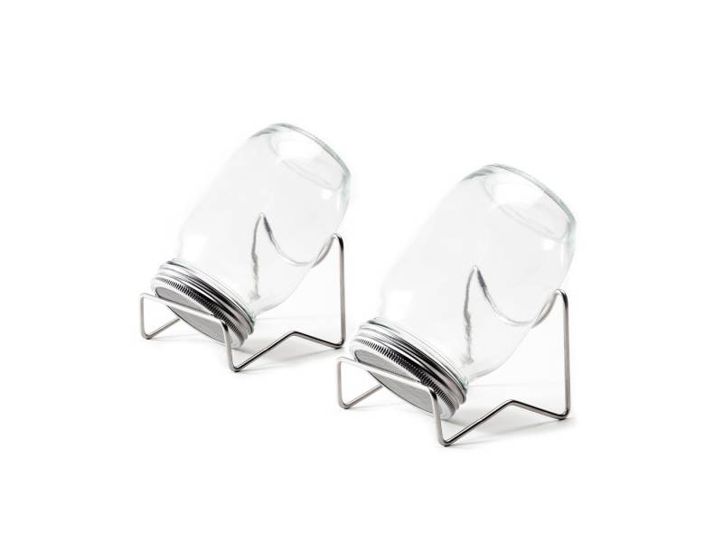 Hanseküche Anzuchttopf Sprossenglas 2er Set mit jeweils 1 Liter Volumen (2 Gläser, 1 St., 2x 1 Liter Volumen), Hygenisch, fester Stand von Hanseküche