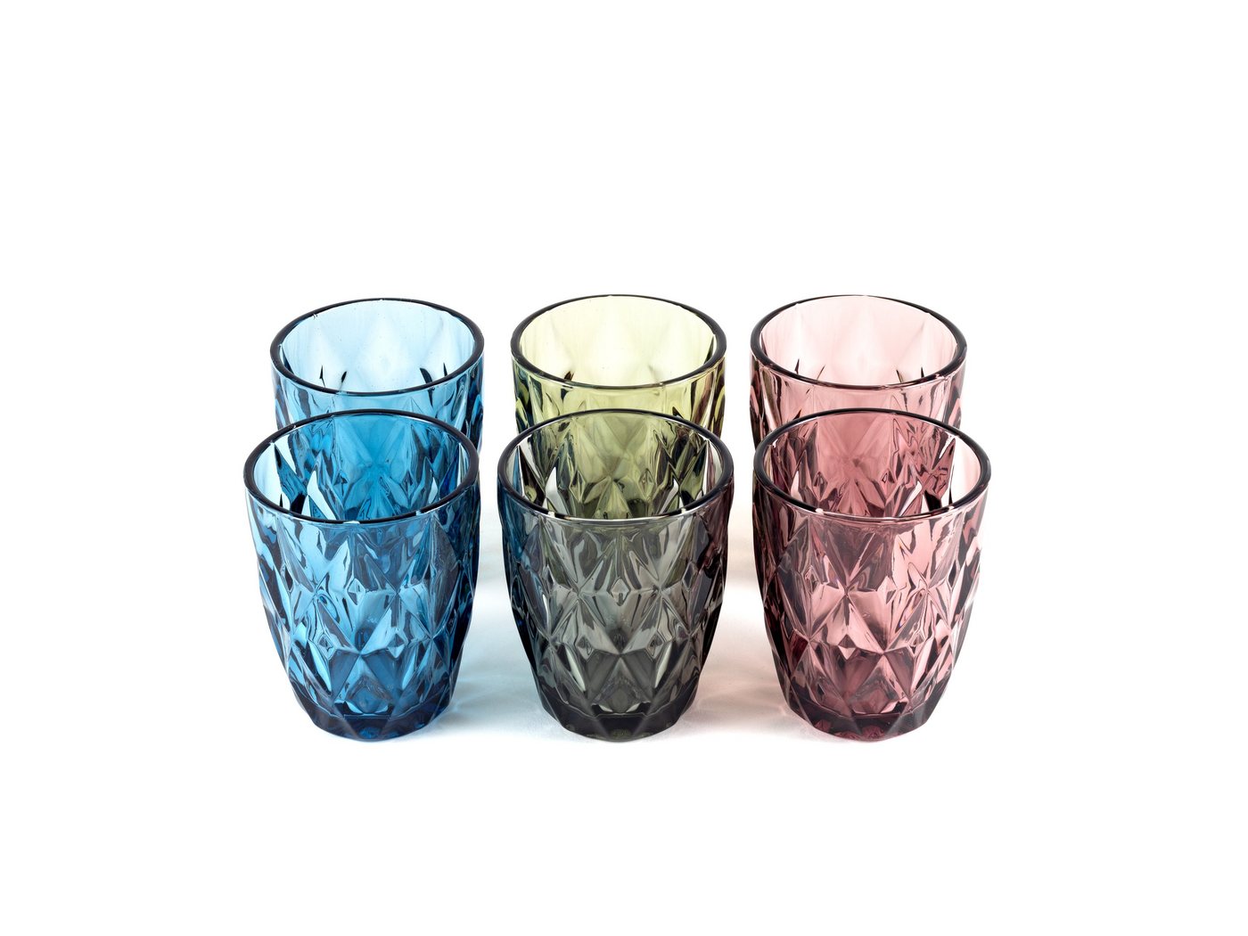 Hanseküche Gläser-Set Gläser Bunt 6er Set, Glas, schönes Design, spülmaschinengeeignet von Hanseküche