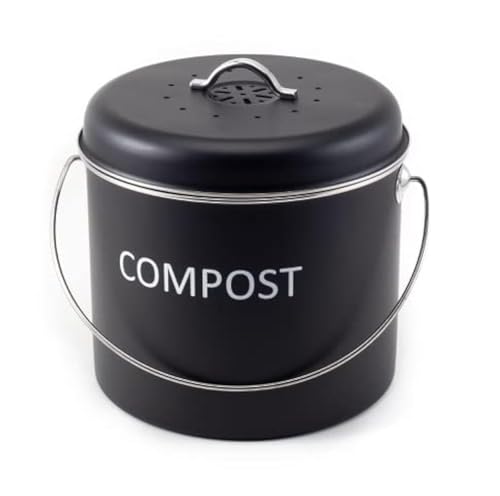 Hanseküche Komposteimer Küche 5L – Hochwertiger Mülleimer, Abfalleimer für Biomüll mit 2X Aktivkohlefilter – Geruchsarmer Biomülleimer mit Deckel und Henkel Hanseküche Komposteimer Küche 5L – Hochwertiger Mülleimer, Abfalleimer für Biomüll mit 2X Aktivkohlefilter – Geruchsarmer Biomülleimer mit Deckel und Henkel von Hanseküche
