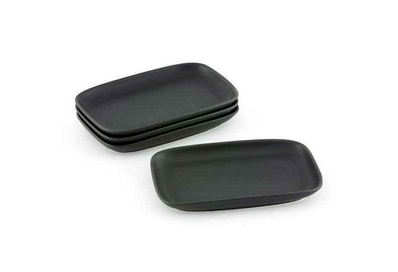 Hanseküche Servierteller Servierteller Vorspeisen Teller, Steingut, (Mezze Teller Servierteller aus Steingut, 4-tlg., 4er Set), Spülmaschinengeeignet von Hanseküche