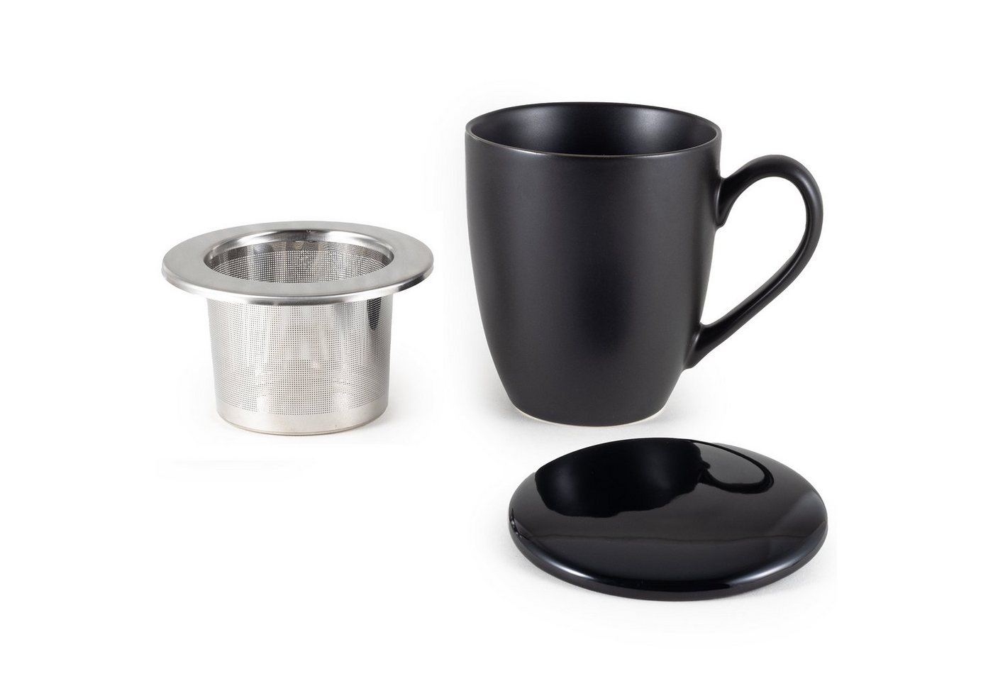 Hanseküche Tasse Teetasse mit Deckel und Sieb – XXL Teebecher 650ml, Keramik, mit Ultrafeinfilter, Thermoeffekt, Dickwandige Keramik Hanseküche Tasse Teetasse mit Deckel und Sieb – XXL Teebecher 650ml, Keramik, mit Ultrafeinfilter, Thermoeffekt, Dickwandige Keramik von Hanseküche