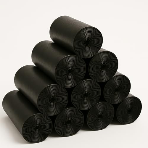 Hansepack24 100 Stück reißfeste Abfallsäcke | starke Müllsäcke | 10 schwarze Rollen | 360L Fassungsvolumen | stabile Müllbeutel aus umweltfreundlicher Recyclingfolie (360 Liter) von Hansepack24
