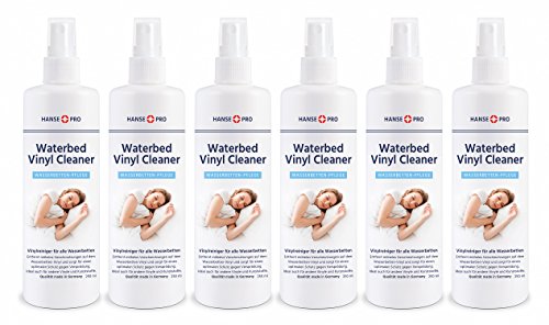 Hanse Pro Waterbed Vinyl Cleaner, 6 x 250 ml I Vinyl-Reiniger I Pflege-Reiniger I Wasserbetten-Pflege I Wasserbett-Zubehör von Hanse Pro