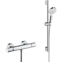 Hansgrohe - Ecostat Comfort Pack Thermostat-Brausemischer + Crometta Vario Duschset mit 2-fach Handbrause Hansgrohe - Ecostat Comfort Pack Thermostat-Brausemischer + Crometta Vario Duschset mit 2-fach Handbrause von Hansgrohe