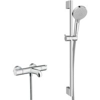 Ecostat Set Wannen-/Brausethermostat + Brausestange Unica + 2-strahlige Handbrause, Chrom - Hansgrohe von Hansgrohe