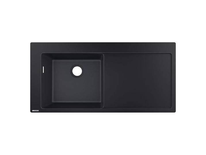 Einbauspüle Hansgrohe 450 1 Becken links 450 x 400 mm, graphitschwarz - 43330170 von Hansgrohe