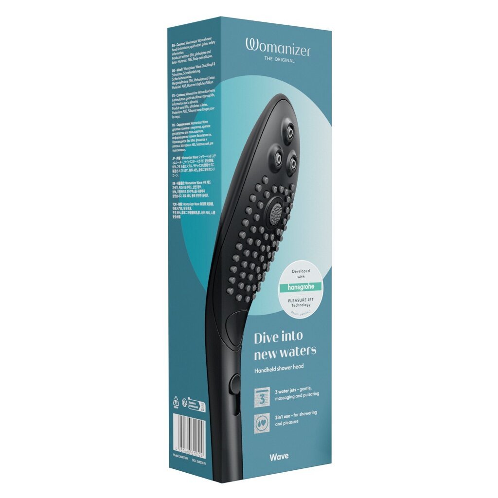 Handbrause Womanizer Wave schwarz wassersparend von Hansgrohe