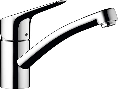 hansgrohe Küchenarmatur MySport, Wasserhahn Küche mit Auslauf Höhe 120 mm, wassersparend, 360° drehbar, 1 Strahlart, Chrom, Verchromt von hansgrohe