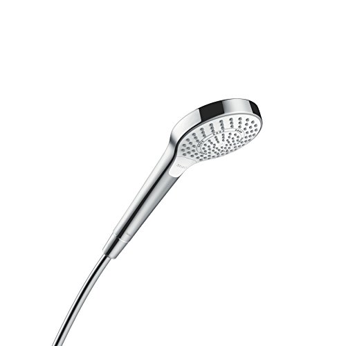 hansgrohe Duschkopf MySelect S, Duschbrause 3 Strahlarten, Antikalk-Funktion, Weiß/Chrom von hansgrohe