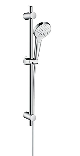 Hansgrohe 26718400 Gemeinsam Brausestange myselect S Vario 3 Strahlarten Wasserspar weiß/chrom von hansgrohe