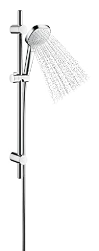 Hansgrohe 26751400 MySelect Brausestange mit Brause und Schlauch, Weiß/Chrom von hansgrohe