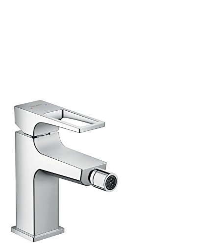 hansgrohe Metropol Einhebel-Bidetarmatur, mit Push-Open Ablaufgarnitur, Chrom von hansgrohe