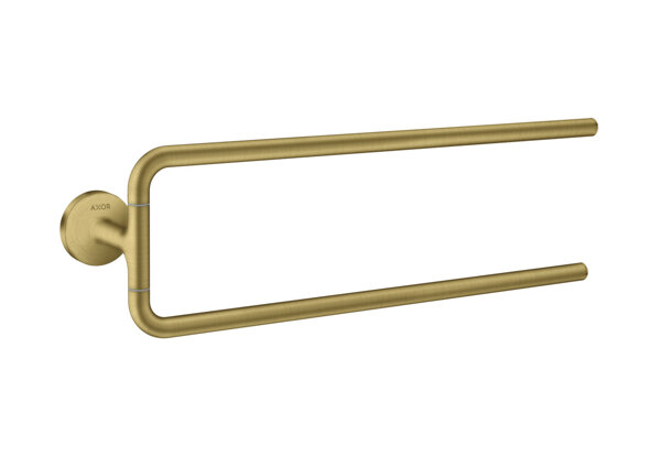 Hansgrohe AXOR Universal Circular Handtuchhalter, zweiarmig, 42822, Farbe: Brushed Brass von Hansgrohe