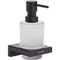 AddStoris - Lotionspender mit Halter, Glas matt/schwarz matt 41745670 - Hansgrohe von Hansgrohe