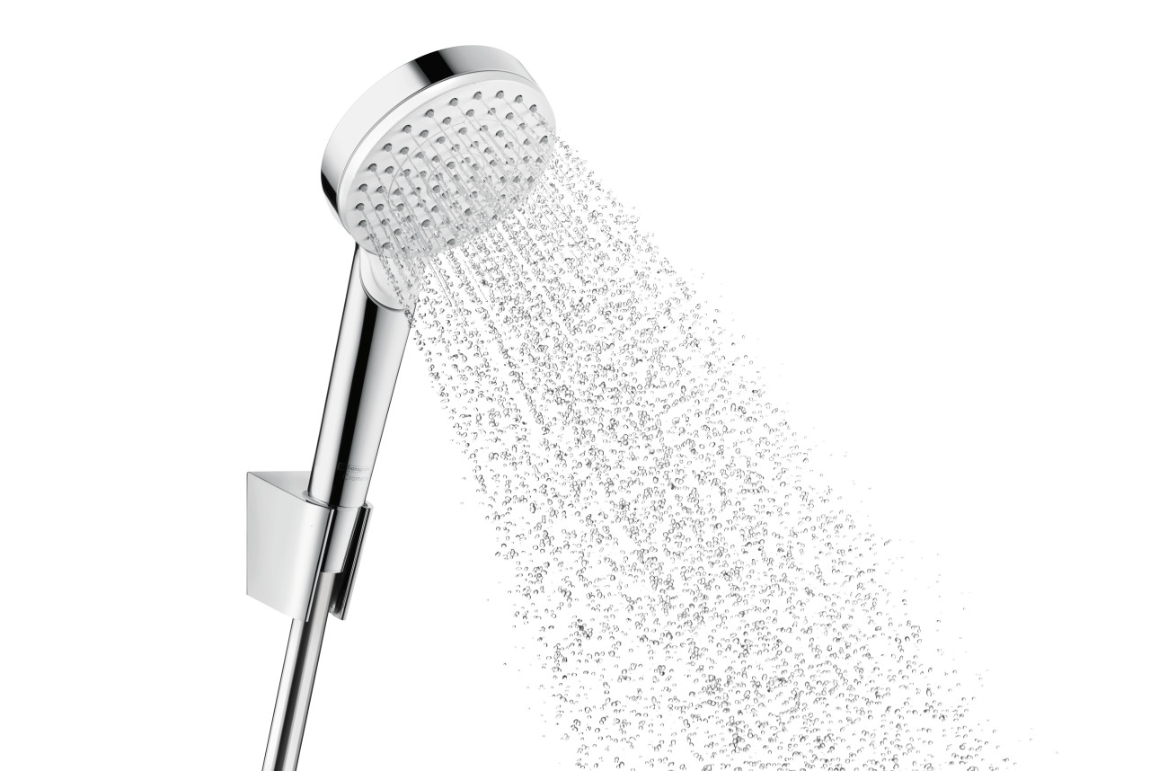 Hansgrohe Brausegarnitur 2 Strahlarten Crometta Vario EcoSmart chrom-weiß von Hansgrohe