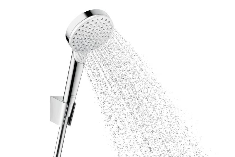 Hansgrohe Brausegarnitur 2 Strahlarten Crometta Vario EcoSmart chrom-weiß von Hansgrohe