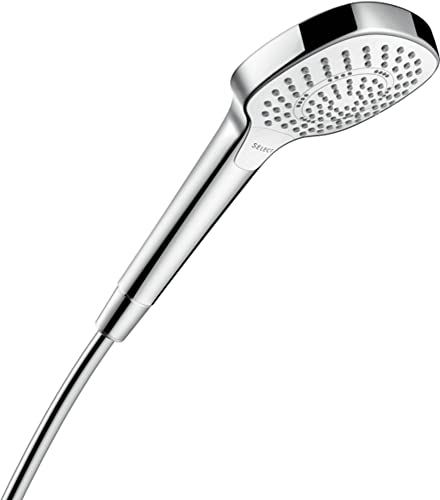 hansgrohe Croma Select E Duschkopf, 3 Strahlarten, Weiß/Chrom von hansgrohe