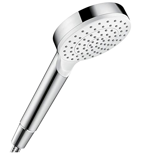 hansgrohe wassersparender Duschkopf Crometta, Sparduschkopf 6l/min, Duschbrause, Weiß/Chrom von hansgrohe