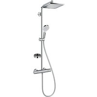 Duschsäule mit Thermostatmischer + Kopfbrause Crometta e 240 + Handbrause 2 Strahlarten + Seifenschale - Hansgrohe Duschsäule mit Thermostatmischer + Kopfbrause Crometta e 240 + Handbrause 2 Strahlarten + Seifenschale - Hansgrohe von Hansgrohe
