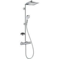 Duschsäule mit Thermostatmischer + Kopfbrause Crometta e 240 + Handbrause 2 Strahlarten + Seifenschale - Hansgrohe von Hansgrohe