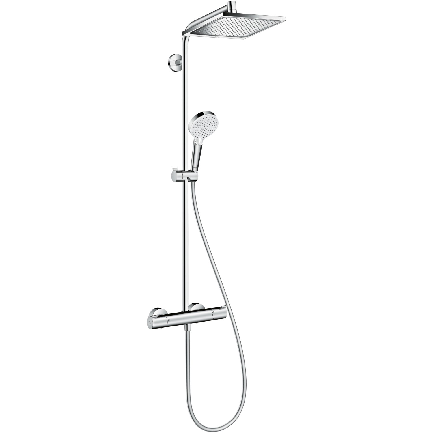 Hansgrohe Duschsystem Crometta E 240 mm mit Thermostat Weiß-Chrom von Hansgrohe