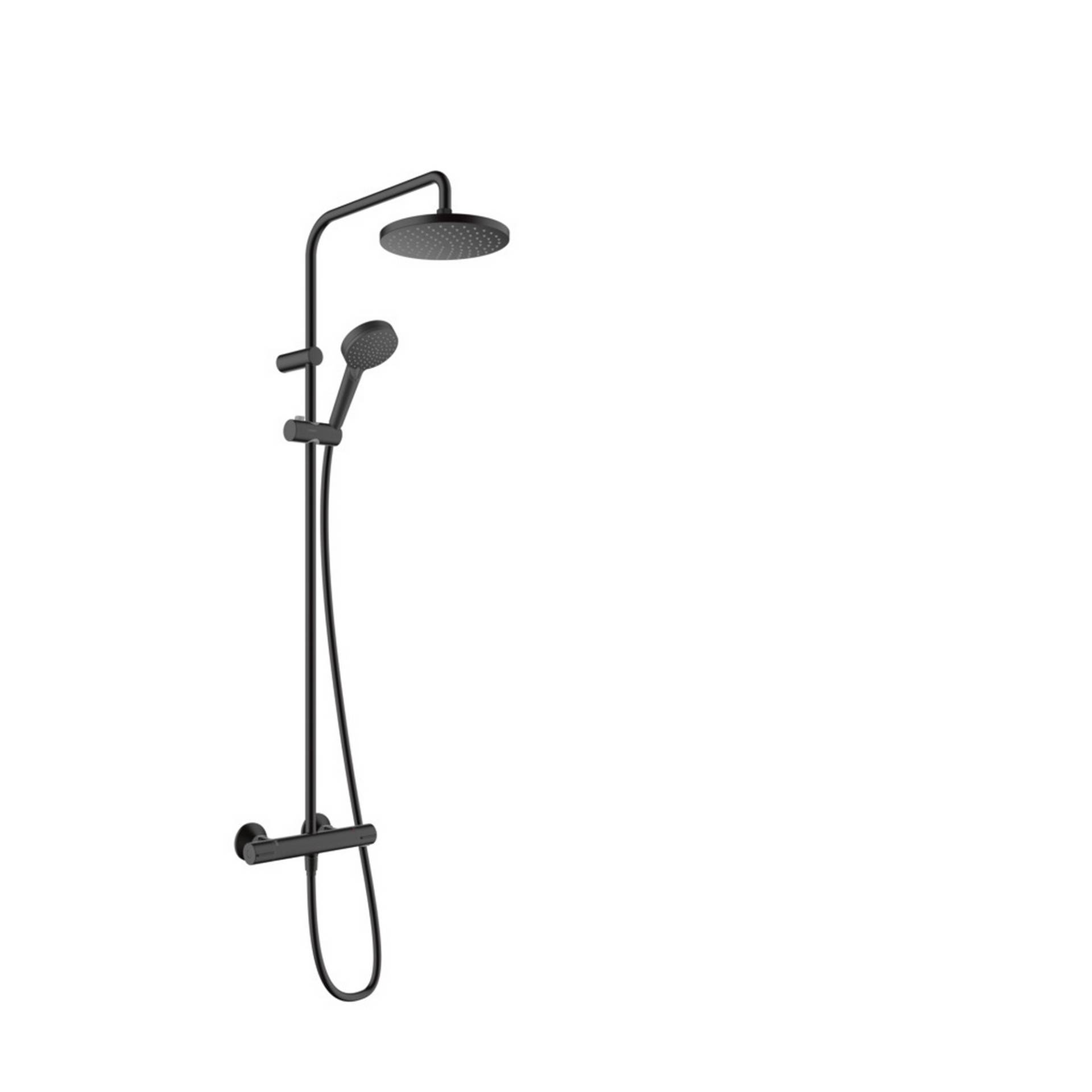 Hansgrohe Duschsystem 'Vernis Blend 200' mattschwarz mit Thermostat von Hansgrohe