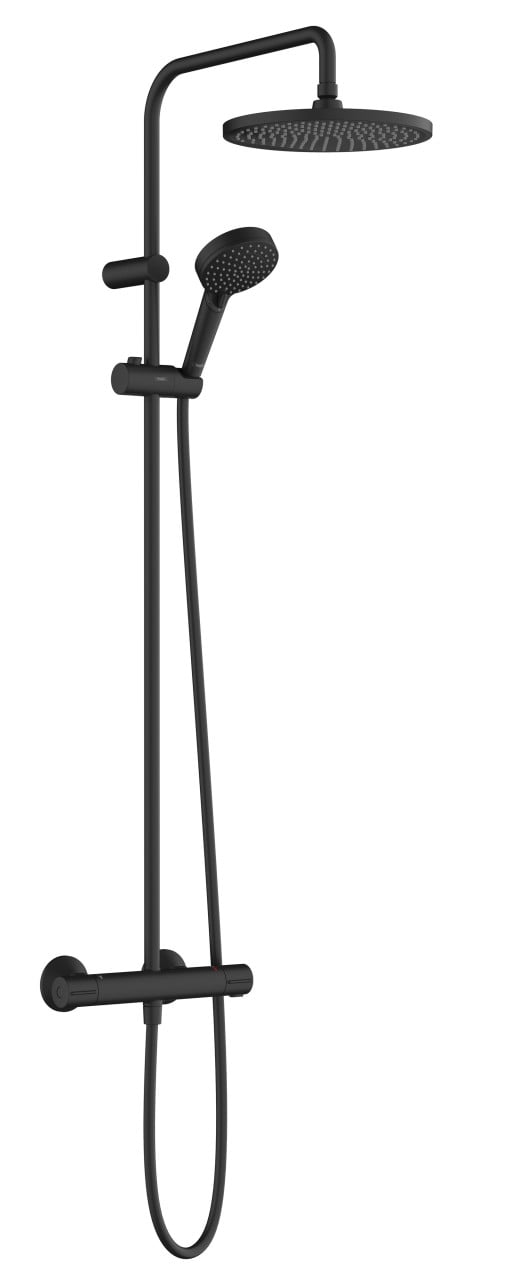 Hansgrohe Duschsystem mit Thermostat Vernis Blend schwarz matt von Hansgrohe