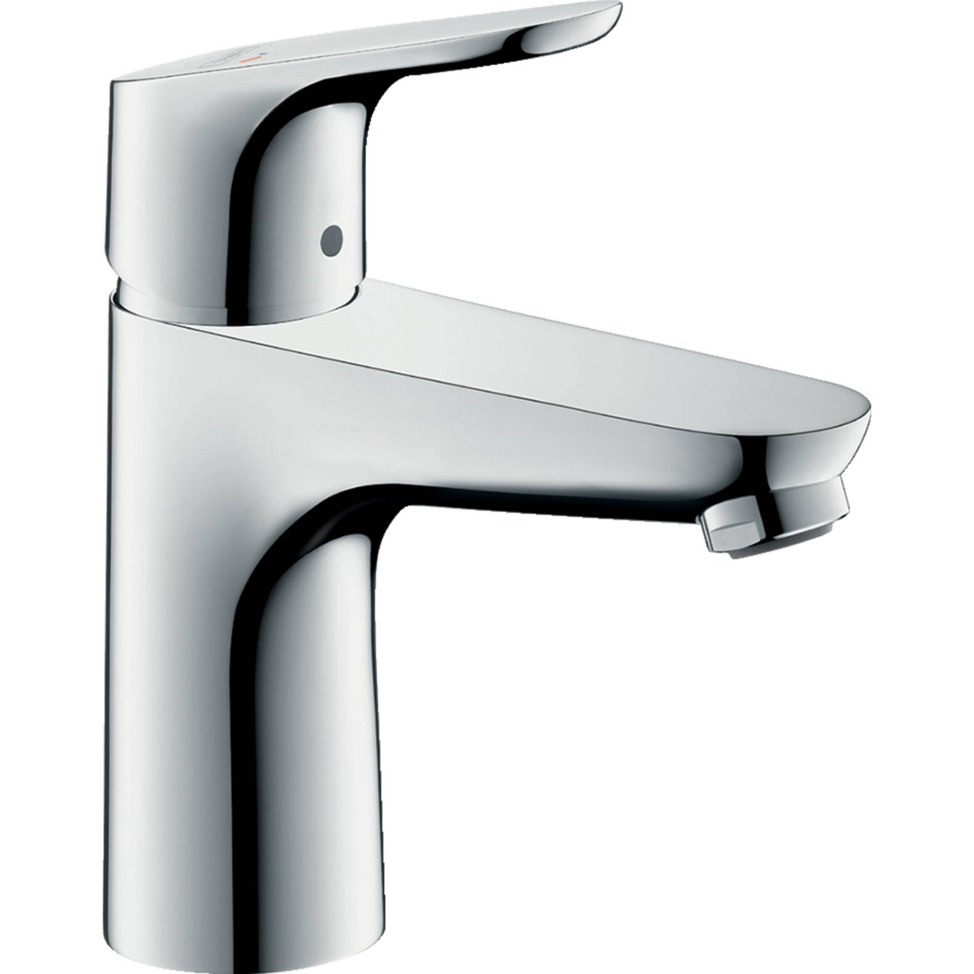 Hansgrohe Einhebel-Waschtischmischer 'Focus 100' chromfarben mit Zugstangen-Ablaufgarnitur von Hansgrohe