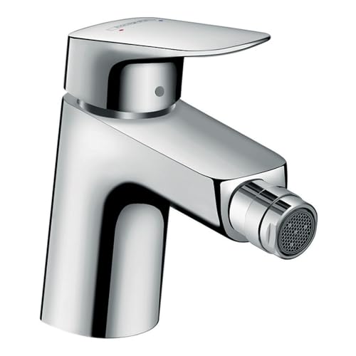 hansgrohe Logis Einhebel-Bidetarmatur, Komfort-Höhe 70mm mit Zugstangen-Ablaufgarnitur, Chrom von hansgrohe