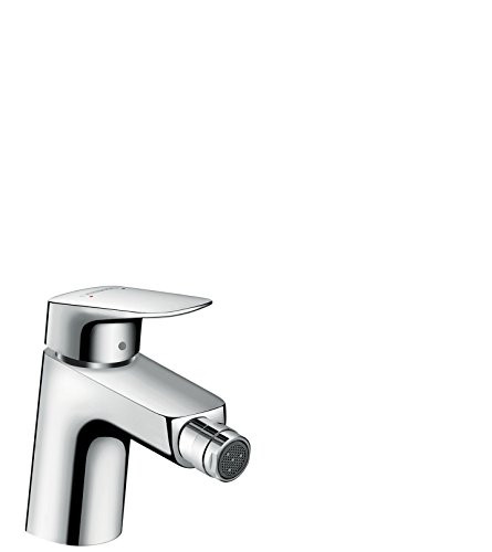 hansgrohe Logis Einhebel-Bidetarmatur, Komfort-Höhe 70mm mit Zugstangen-Ablaufgarnitur, Chrom von hansgrohe