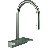 M81 - Spültischarmatur Aquno Select, mit ausziehbarem Auslauf und flachem Brausestrahl, Edelstahl 73837800 - Hansgrohe von Hansgrohe