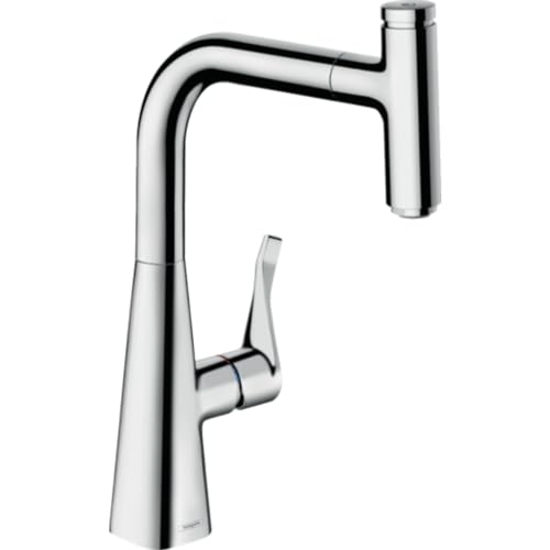 hansgrohe Metris Select Einhebel-Küchenarmatur (Komfort-Höhe 240 mm, Ausziehauslauf) Chrom von hansgrohe