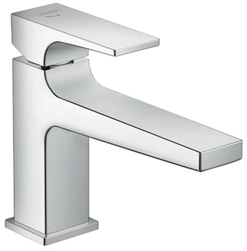 hansgrohe Wasserhahn Metropol CoolStart (Armatur mit Auslauf Höhe 100 mm und Push-Open Ablaufgarnitur) Chrom von hansgrohe