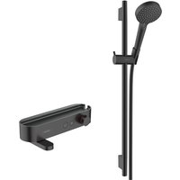 ShowerTablet Select Set Thermostat-Dusch-/Bademischer + Dusche mit 2-Strahl-Handbrause + Unica-Bar 65 cm, Mattschwarz - Hansgrohe ShowerTablet Select Set Thermostat-Dusch-/Bademischer + Dusche mit 2-Strahl-Handbrause + Unica-Bar 65 cm, Mattschwarz - Hansgrohe von Hansgrohe
