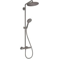 Hansgrohe Croma Select S - Duschsäule Showerpipe 280 mit Thermostatbatterie, schwarz chrom gebürstet 26890340 von Hansgrohe