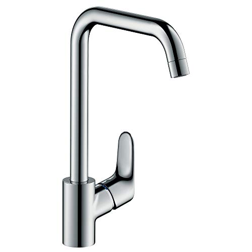 hansgrohe Focus M41 - Küchenarmatur, 1 Stahlart, Wasserhahn Küche mit Auslaufhöhe 260 mm, Mischbatterie Küche 360° schwenkbar, Chrom, 31820000 hansgrohe Focus M41 - Küchenarmatur, 1 Stahlart, Wasserhahn Küche mit Auslaufhöhe 260 mm, Mischbatterie Küche 360° schwenkbar, Chrom, 31820000 von Hansgrohe