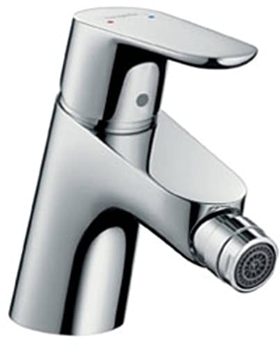 hansgrohe Focus Einhebel-Bidetarmatur mit Zugstangen-Ablaufgarnitur, Chrom, Auslaufhöhe 70mm von hansgrohe