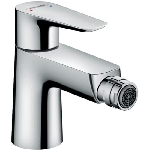 hansgrohe Einhebel-Bidetmischer Talis E, Bidetarmatur mit Auslauf Höhe 80 mm und Push-Open Ablaufgarnitur, wassersparend, Chrom von hansgrohe