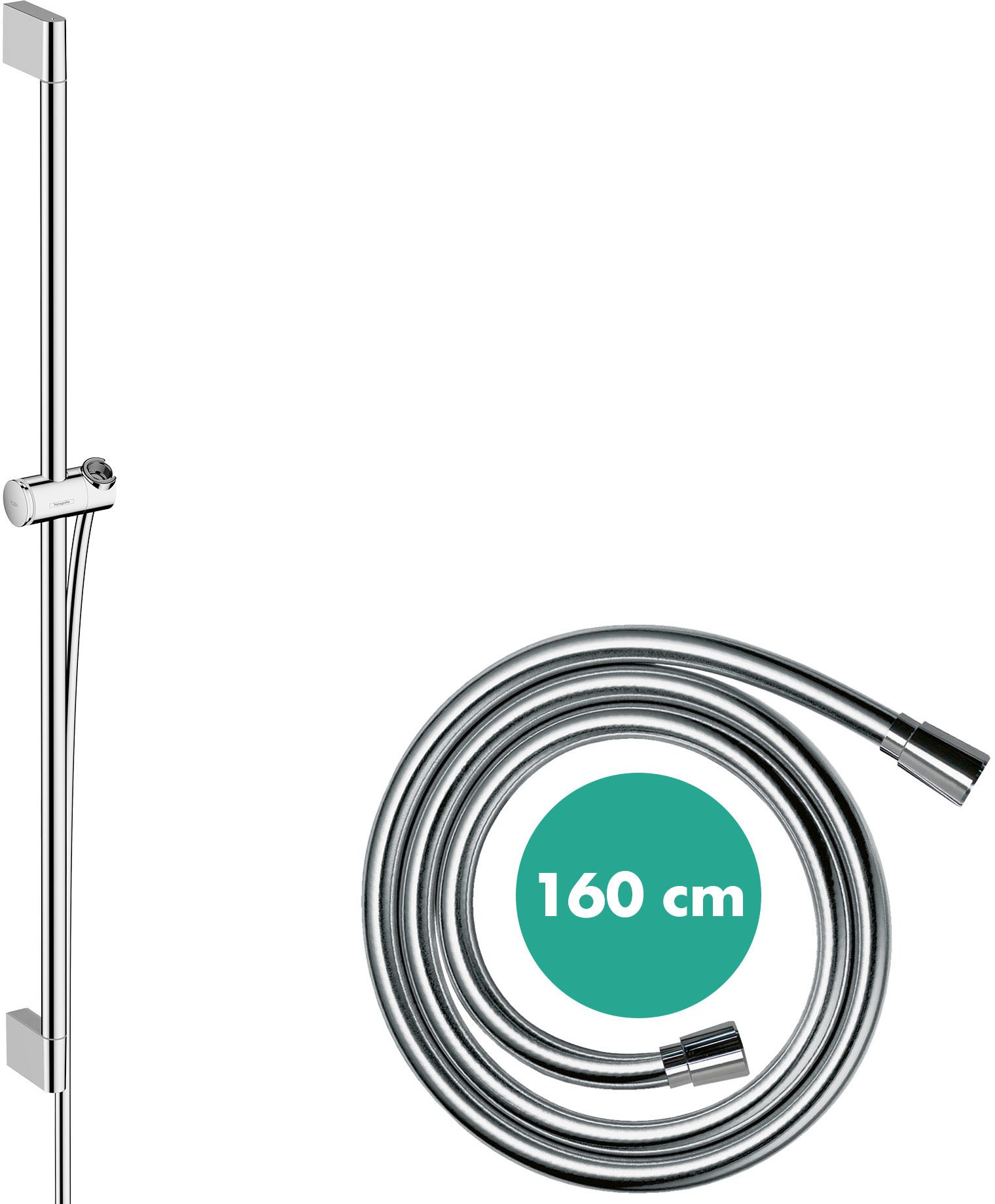 hansgrohe Unica Duschstange Pulsify S, 90 cm, mit Push Duschkopfhalter und Duschschlauch, 24401000 hansgrohe Unica Duschstange Pulsify S, 90 cm, mit Push Duschkopfhalter und Duschschlauch, 24401000 von Hansgrohe